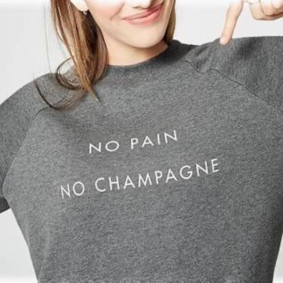 Sweaty Betty | Tops | Sweaty Betty London Crew Neck Sweatshirt No Pain No  Champagne Large Gray | Poshmark